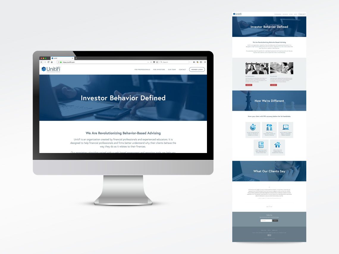 Unitifi Homepage Design